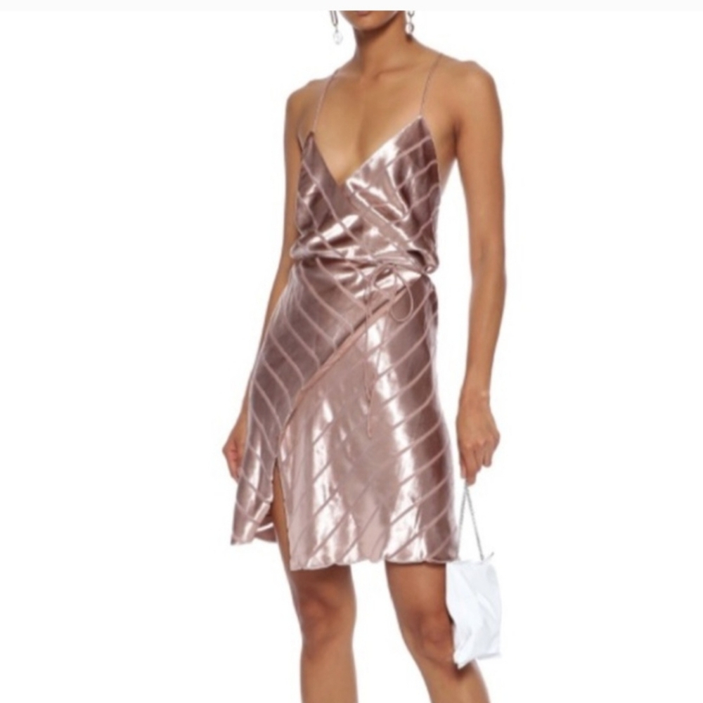 Michelle Mason Velvet Wrap Dress